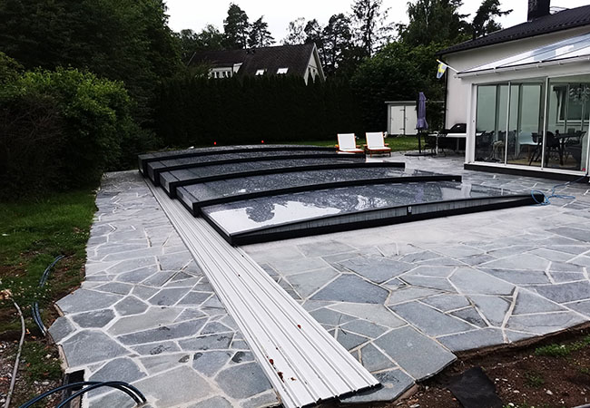 poolrenovering med pooltak i stockholm 4
